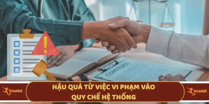 Hậu quả từ việc vi phạm vào quy chế hệ thống